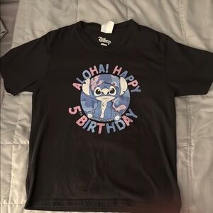 Disney’s Stich Black Kids 5th Birthday T-Shirt